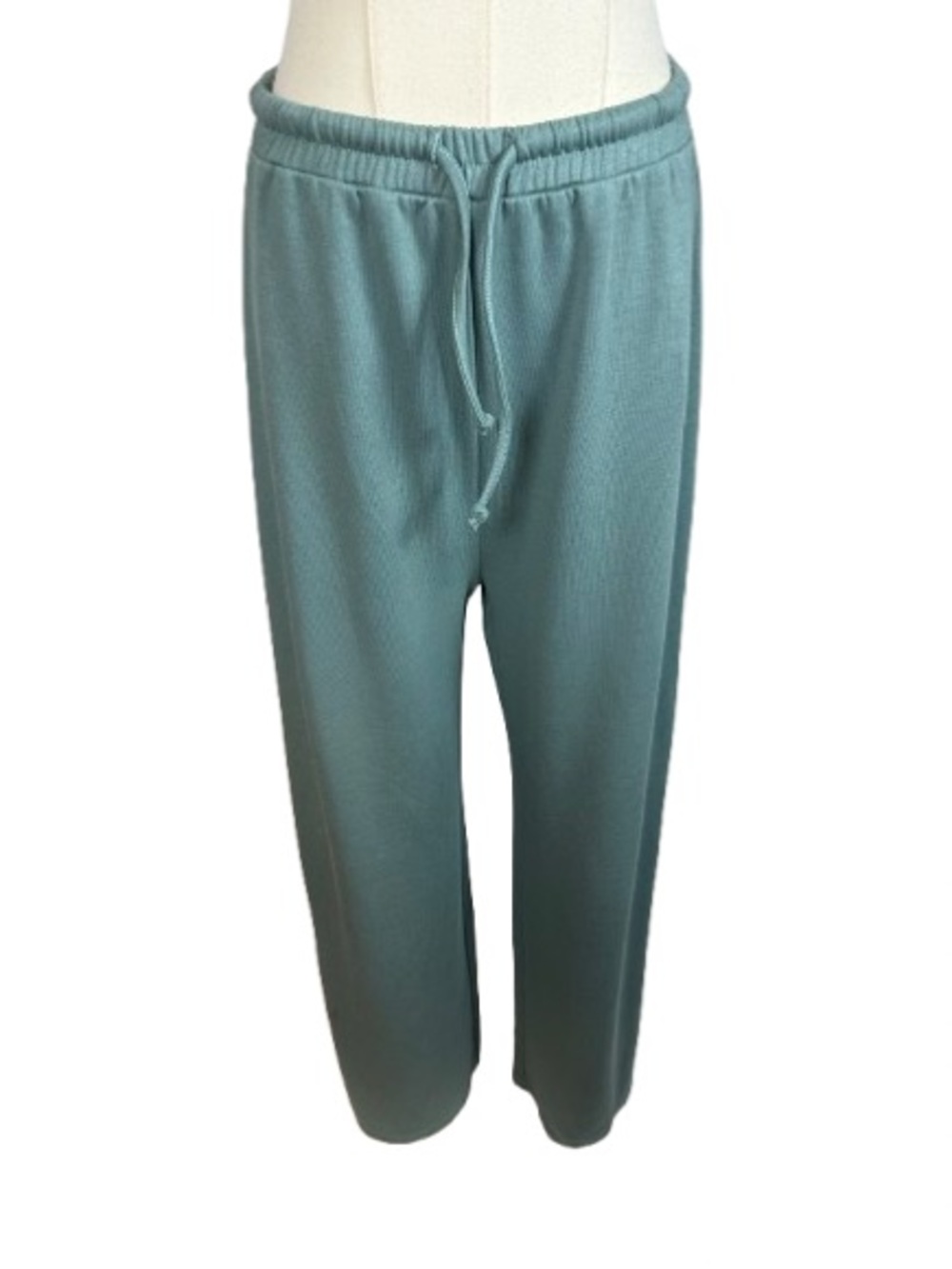 Bershka Teal Knit Drawstring Joggers